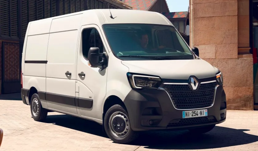 Exterior of white Renault Master van