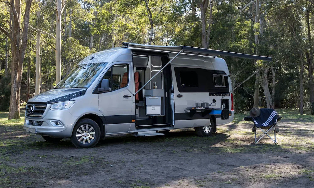 Exterior of the Jabiru J4 camper van by Trakka.