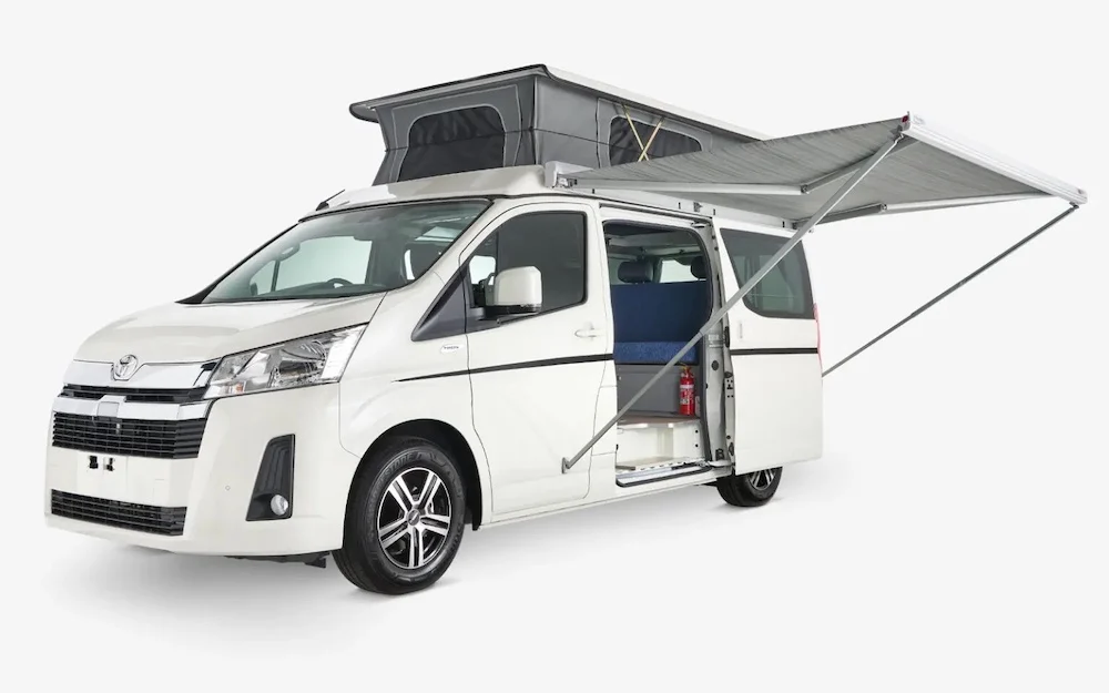 External view of the Toyota Hiace Frontline camper van.