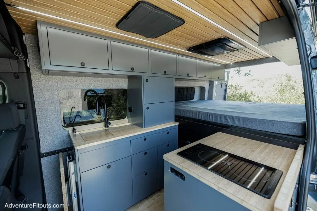 Campervan interior by Wollongang based Adventure Fitouts.